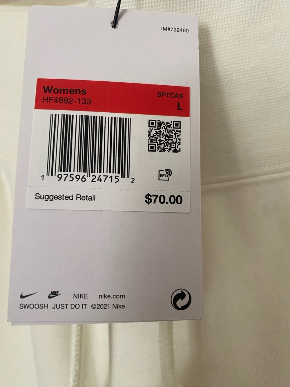 Nike Cream Limited Edition Wide-Leg Sweatpants with Orange & Yellow Floral Print - Picture 8 of 10
